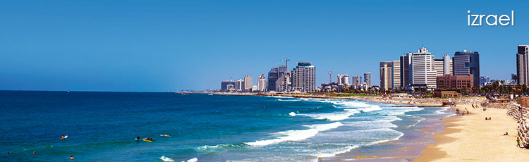 Tel–Aviv-i strandolás a Földközi-tenger partján