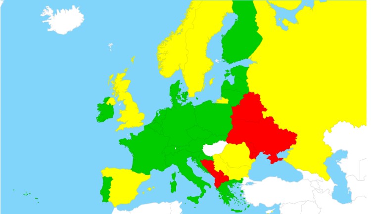 zöld sárga piros térkép